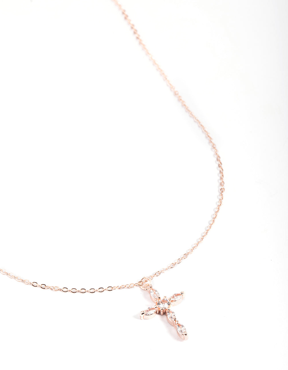 Rose  Classic Cross Necklace